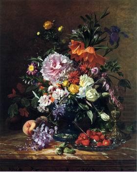 Floral, beautiful classical still life of flowers.114, unknow artist
